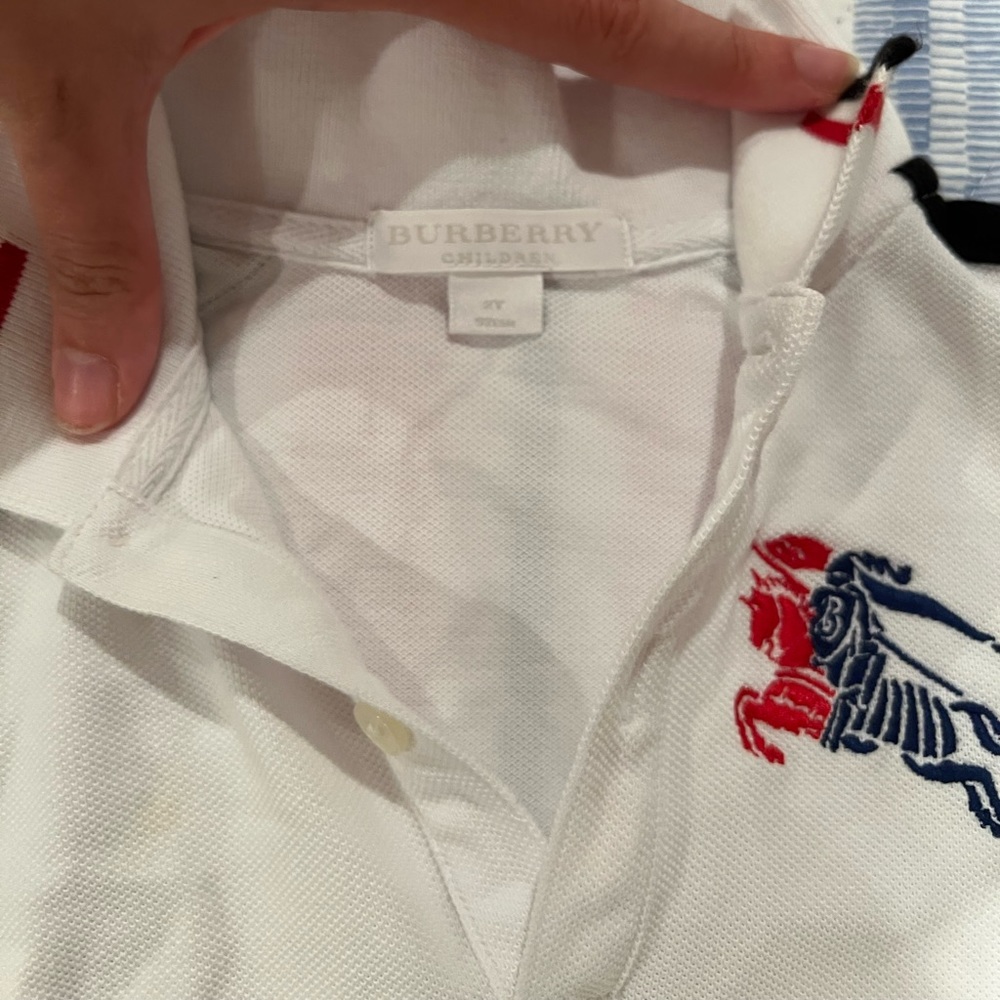 Burberry long sleeve polo shirt